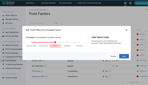 Trust Factor Screenshot