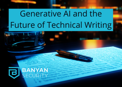 generative ai as represented by a circuit pen on a futuristic desk for Banyan security