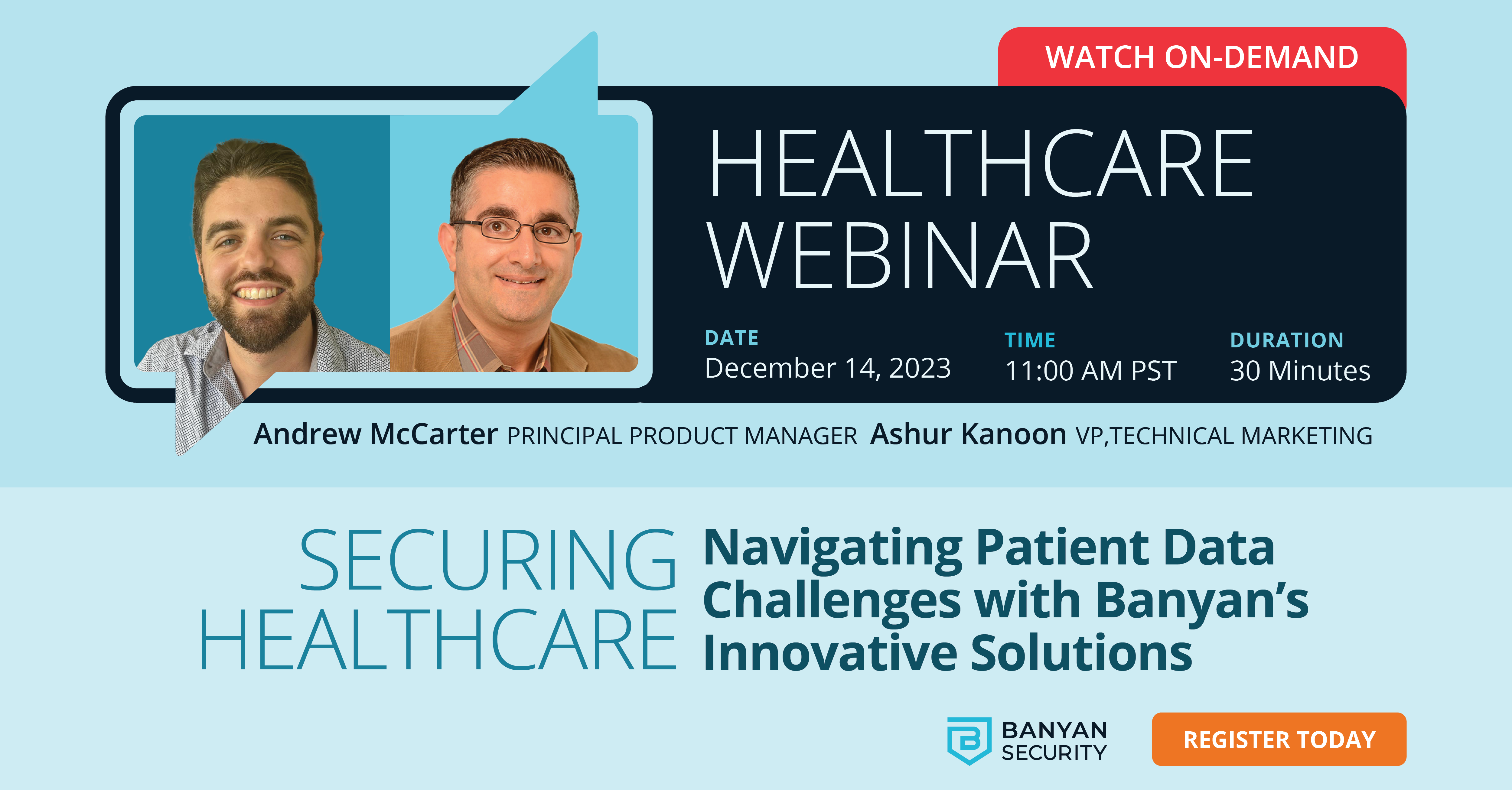 Securing Healthcare on-demand webinar